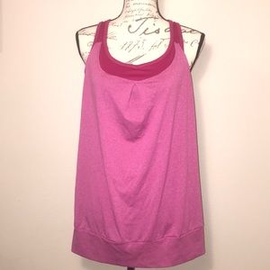 Champion mauve exercise tank with sports bra